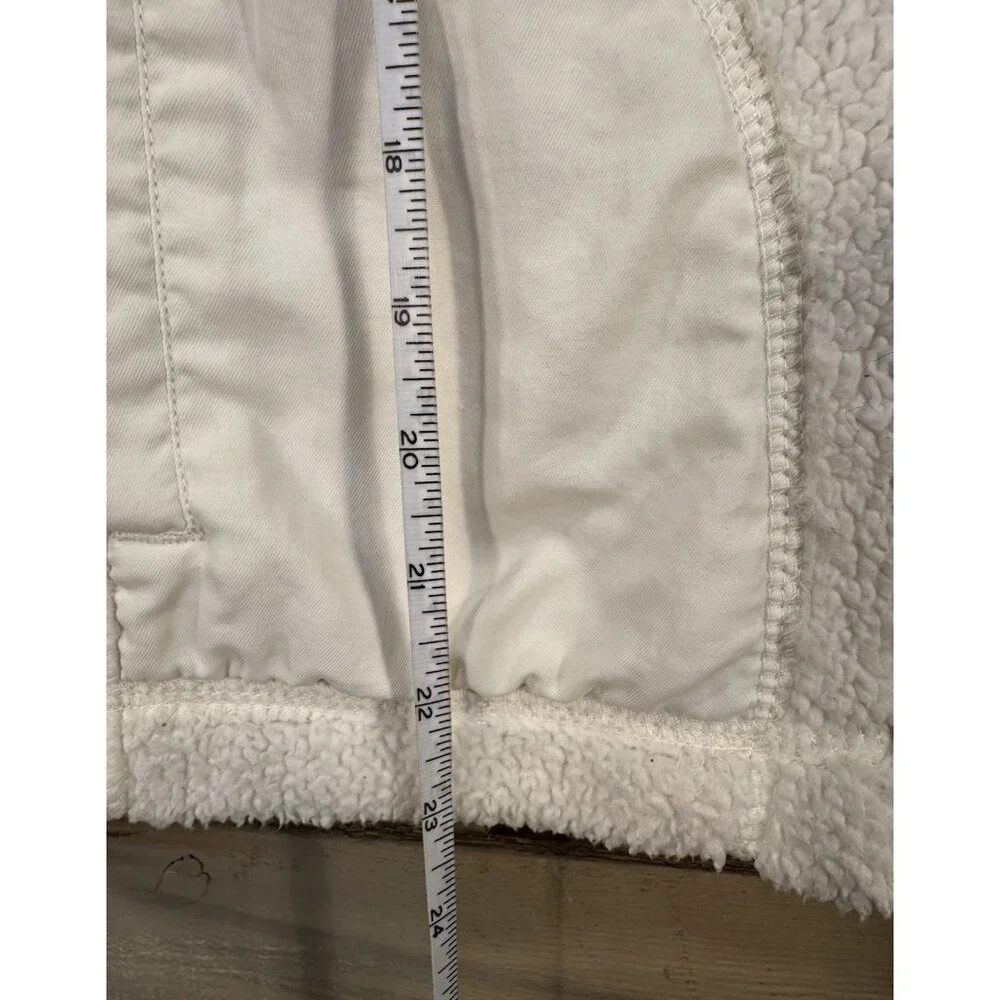 Faded-Glory Women's White Fleece Zipper Sweater Jacket Size M - Picture 11 of 14